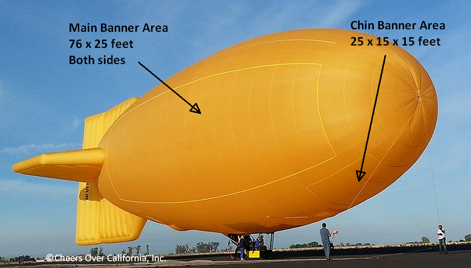 Cheers Aerial Media Yellow GEFA-FLUG Thermal Airship - © Cheers Over California, Inc.